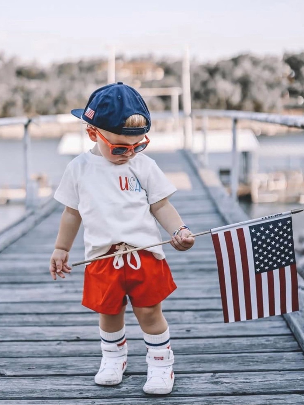 4th of July Patriotic T-shirt and shorts set